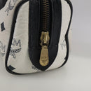 MCM Vicetos Logogram Mini Hand Bag PVC Leather White Auth 106889-14