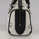 MCM Vicetos Logogram Mini Hand Bag PVC Leather White Auth 106889-4