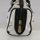 MCM Vicetos Logogram Mini Hand Bag PVC Leather White Auth 106889-5