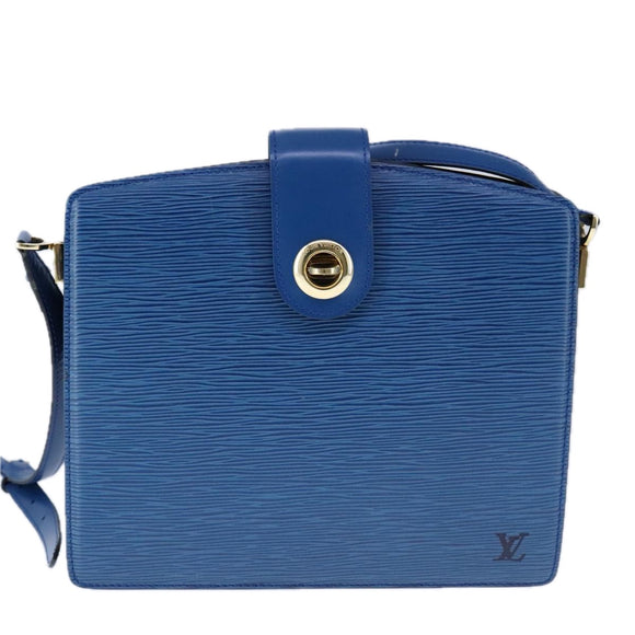 LOUIS VUITTON Epi Capuchin Shoulder Bag Blue M52345 LV Auth 106904