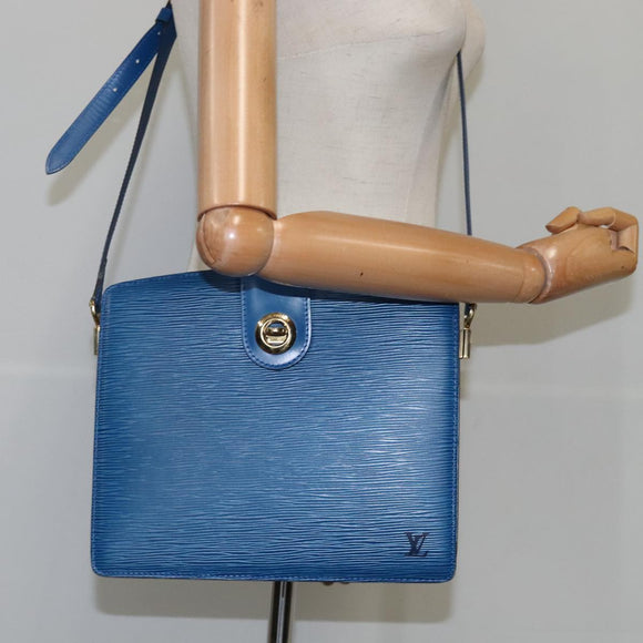 LOUIS VUITTON Epi Capuchin Shoulder Bag Blue M52345 LV Auth 106904