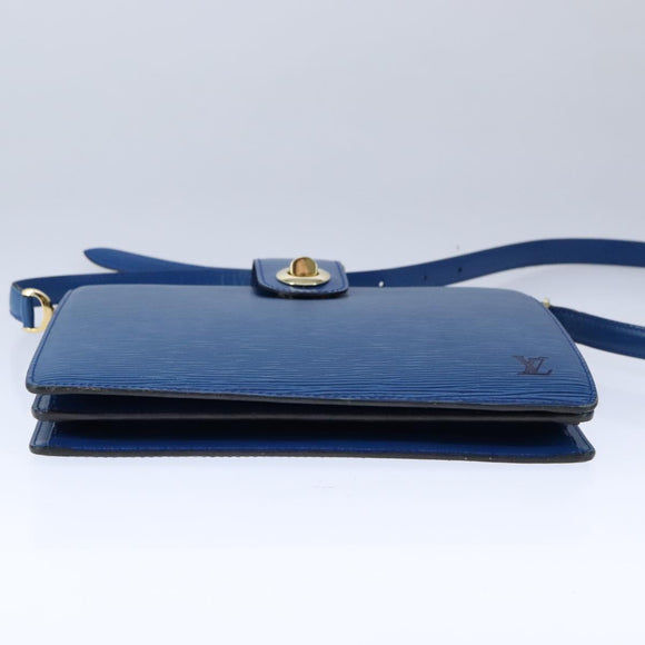 LOUIS VUITTON Epi Capuchin Shoulder Bag Blue M52345 LV Auth 106904