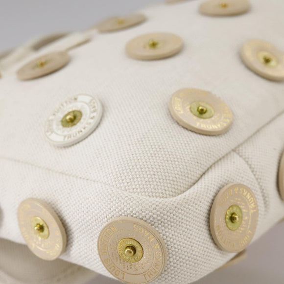 LOUIS VUITTON Tinkerbell Polka Dots Panama Bag Canvas White M95407 Auth 106959