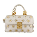LOUIS VUITTON Tinkerbell Polka Dots Panama Bag Canvas White M95407 Auth 106959-13
