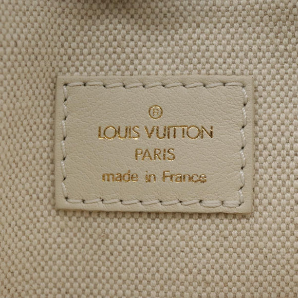 LOUIS VUITTON Tinkerbell Polka Dots Panama Bag Canvas White M95407 Auth 106959