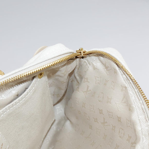 LOUIS VUITTON Tinkerbell Polka Dots Panama Bag Canvas White M95407 Auth 106959