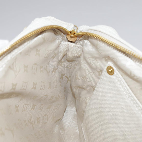 LOUIS VUITTON Tinkerbell Polka Dots Panama Bag Canvas White M95407 Auth 106959