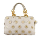 LOUIS VUITTON Tinkerbell Polka Dots Panama Bag Canvas White M95407 Auth 106959-2