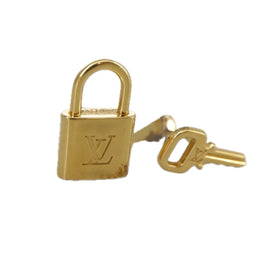 LOUIS VUITTON Bouton De Manchette Cuffs Ag925 Gold LV Auth 107014
