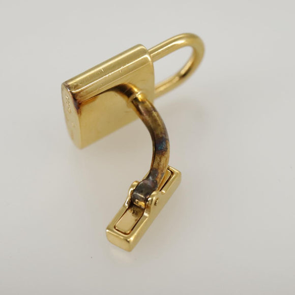 LOUIS VUITTON Bouton De Manchette Cuffs Ag925 Gold LV Auth 107014