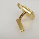 LOUIS VUITTON Bouton De Manchette Cuffs Ag925 Gold LV Auth 107014-13