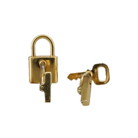 LOUIS VUITTON Bouton De Manchette Cuffs Ag925 Gold LV Auth 107014