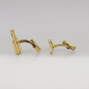 LOUIS VUITTON Bouton De Manchette Cuffs Ag925 Gold LV Auth 107014-4