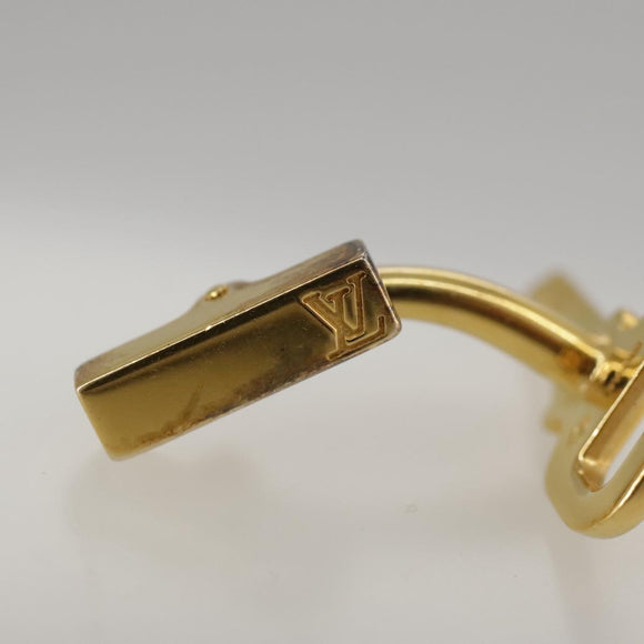 LOUIS VUITTON Bouton De Manchette Cuffs Ag925 Gold LV Auth 107014