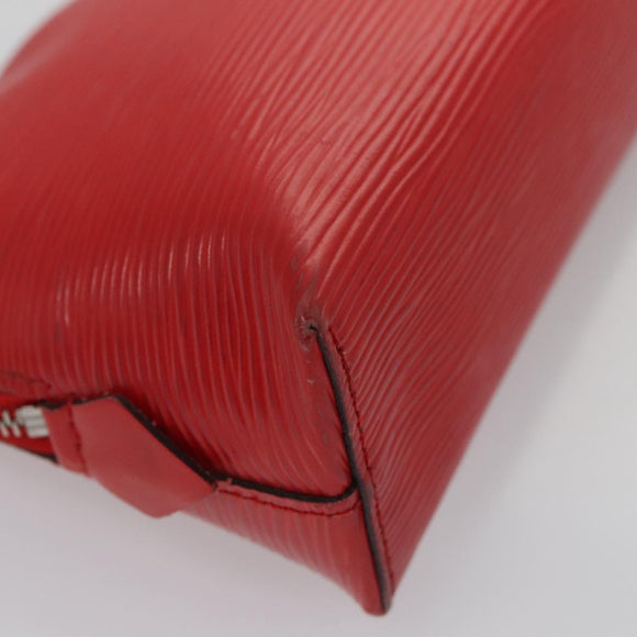 LOUIS VUITTON Epi Pochette Cosmetic PM Pouch Red M41114 LV Auth 107015
