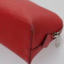 LOUIS VUITTON Epi Pochette Cosmetic PM Pouch Red M41114 LV Auth 107015-16