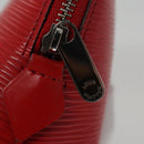 LOUIS VUITTON Epi Pochette Cosmetic PM Pouch Red M41114 LV Auth 107015-8