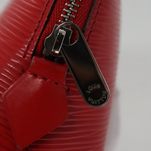 LOUIS VUITTON Epi Pochette Cosmetic PM Pouch Red M41114 LV Auth 107015