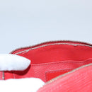 LOUIS VUITTON Epi Pochette Cosmetic PM Pouch Red M41114 LV Auth 107015-9