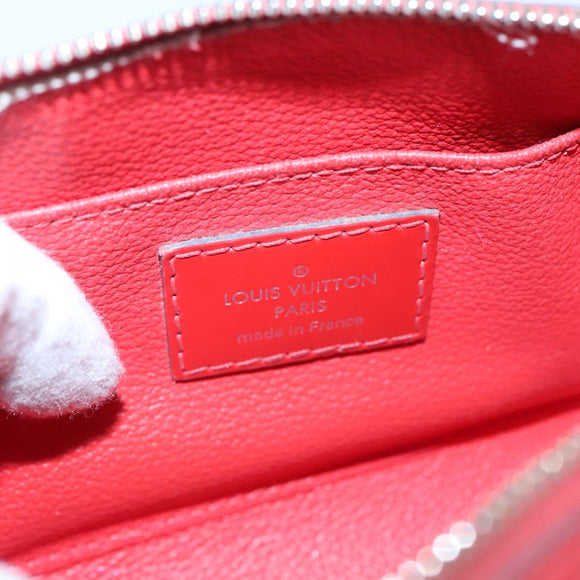 LOUIS VUITTON Epi Pochette Cosmetic PM Pouch Red M41114 LV Auth 107015