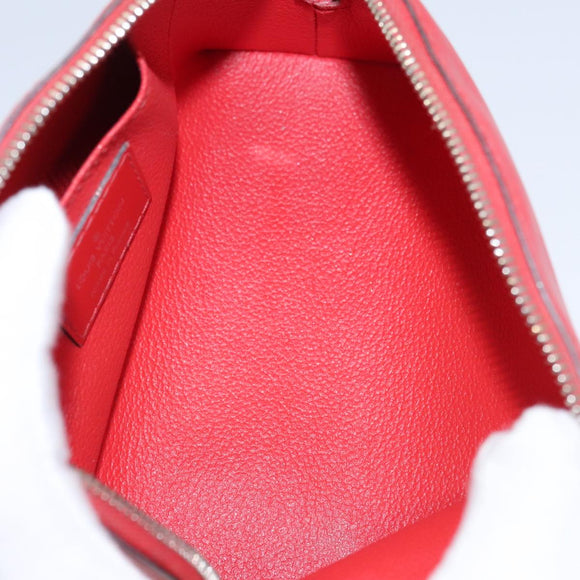 LOUIS VUITTON Epi Pochette Cosmetic PM Pouch Red M41114 LV Auth 107015