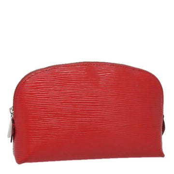 LOUIS VUITTON Epi Pochette Cosmetic PM Pouch Red M41114 LV Auth 107015