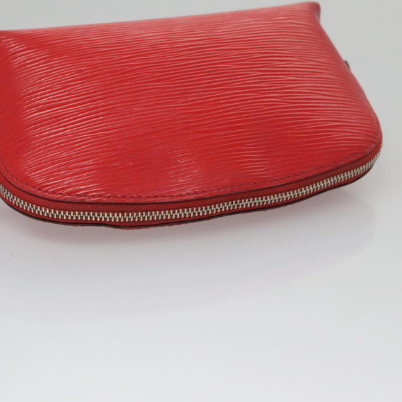 LOUIS VUITTON Epi Pochette Cosmetic PM Pouch Red M41114 LV Auth 107015