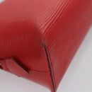 LOUIS VUITTON Epi Pochette Cosmetic PM Pouch Red M41114 LV Auth 107015-7
