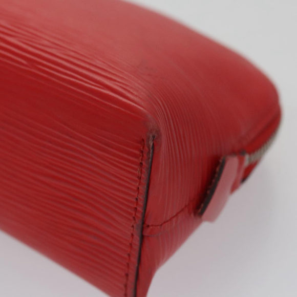 LOUIS VUITTON Epi Pochette Cosmetic PM Pouch Red M41114 LV Auth 107015