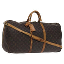 LOUIS VUITTON Monogram Keepall Bandouliere 60 Boston Bag M41412 LV Auth 107049-1