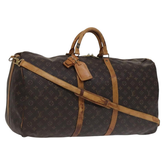 LOUIS VUITTON Monogram Keepall Bandouliere 60 Boston Bag M41412 LV Auth 107049