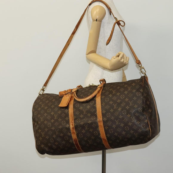 LOUIS VUITTON Monogram Keepall Bandouliere 60 Boston Bag M41412 LV Auth 107049