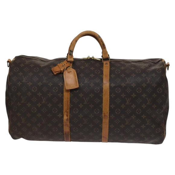 LOUIS VUITTON Monogram Keepall Bandouliere 60 Boston Bag M41412 LV Auth 107049