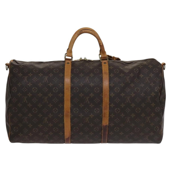 LOUIS VUITTON Monogram Keepall Bandouliere 60 Boston Bag M41412 LV Auth 107049