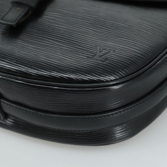 LOUIS VUITTON Epi Jeune Fille MM Shoulder Bag Black M52152 LV Auth 107060V