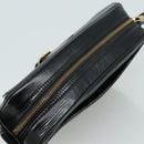 LOUIS VUITTON Epi Jeune Fille MM Shoulder Bag Black M52152 LV Auth 107060V-6