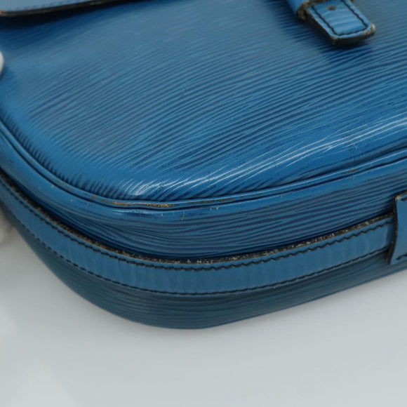 LOUIS VUITTON Epi June Feuille Shoulder Bag Blue M52155 LV Auth 107061