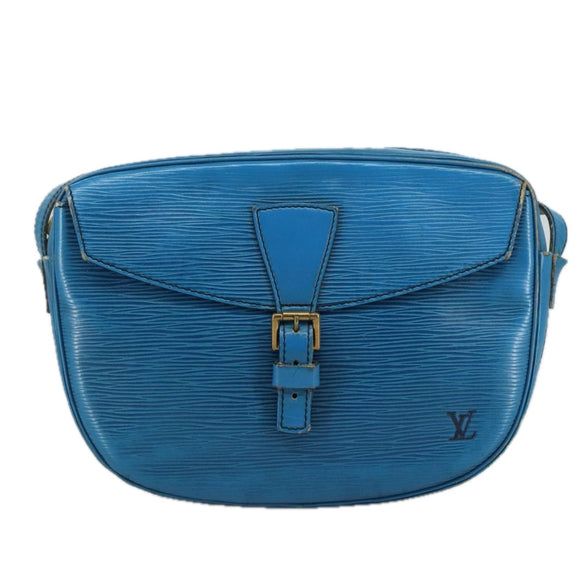 LOUIS VUITTON Epi June Feuille Shoulder Bag Blue M52155 LV Auth 107061