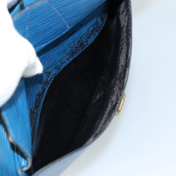 LOUIS VUITTON Epi June Feuille Shoulder Bag Blue M52155 LV Auth 107061