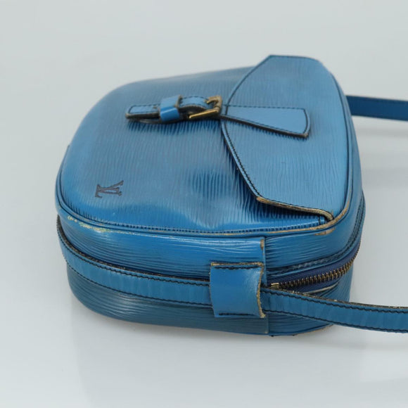 LOUIS VUITTON Epi June Feuille Shoulder Bag Blue M52155 LV Auth 107061