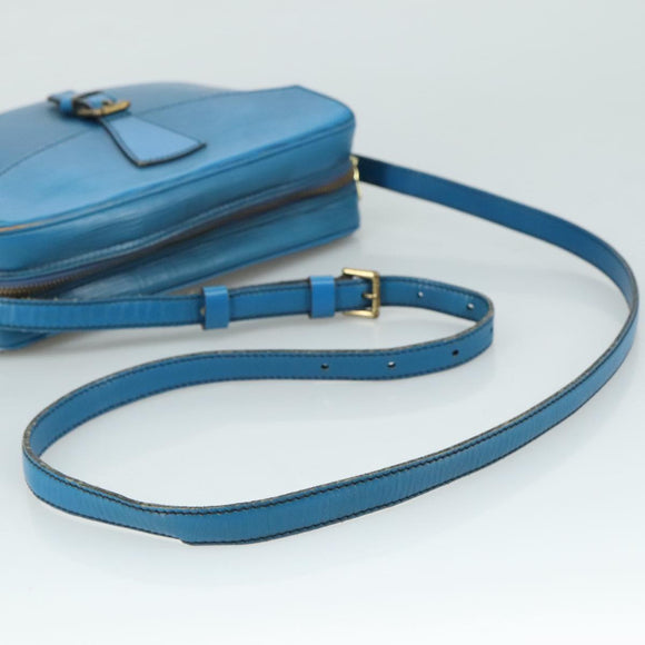 LOUIS VUITTON Epi June Feuille Shoulder Bag Blue M52155 LV Auth 107061