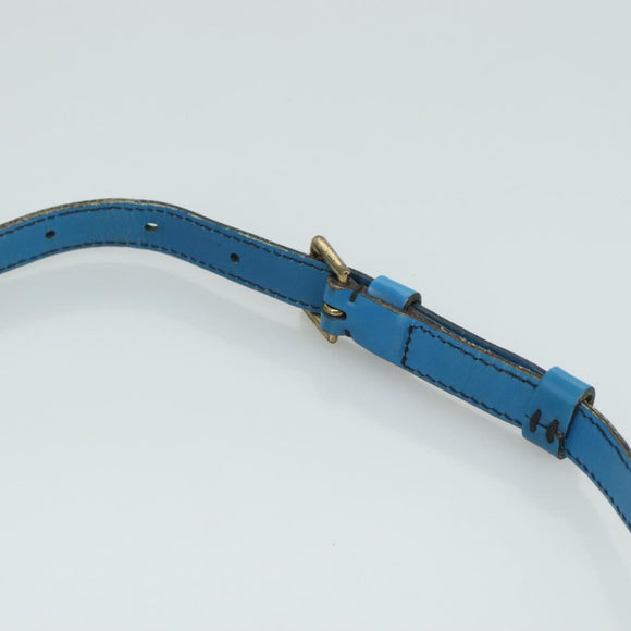 LOUIS VUITTON Epi June Feuille Shoulder Bag Blue M52155 LV Auth 107061