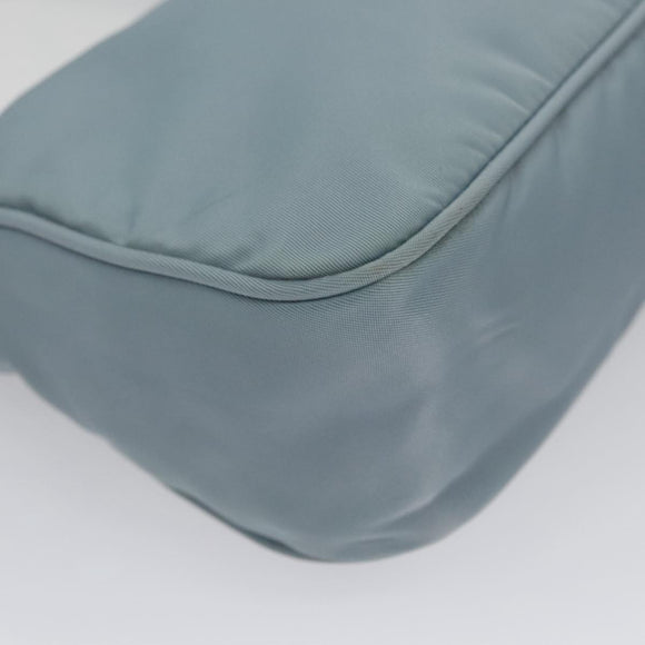 PRADA Accessory Pouch Nylon Light Blue Auth 107212