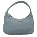 PRADA Accessory Pouch Nylon Light Blue Auth 107212-1