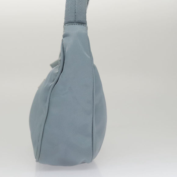 PRADA Accessory Pouch Nylon Light Blue Auth 107212