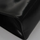 Salvatore Ferragamo Hand Bag Enamel Black Auth 107226-15