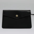 Salvatore Ferragamo Hand Bag Enamel Black Auth 107226-19