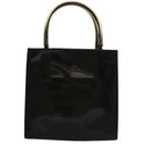 Salvatore Ferragamo Hand Bag Enamel Black Auth 107226-13