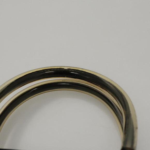 Salvatore Ferragamo Hand Bag Enamel Black Auth 107226