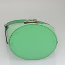 Salvatore Ferragamo Gancini Shoulder Bag Leather Green Silver Auth 107228AV-7